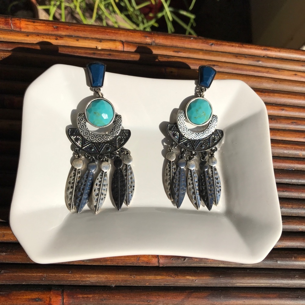 Vintage Turquoise Statement Earrings